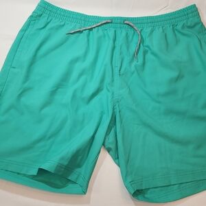 Columbia Green Athletic Shorts Quick-Dry Elastic Waist Size XL